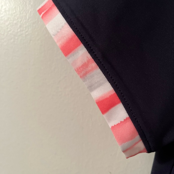 FootJoy Golf Short Sleeve Water Color Trim Blue Shirt size XS NWT - Picture 4 of 7